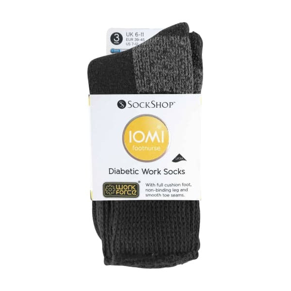 IOMI loose top cotton work socks 3 pack - British product