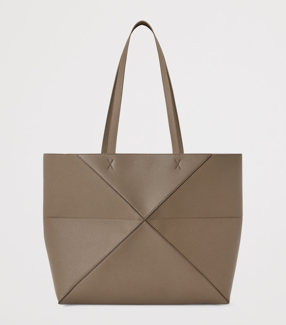 LOEWE Puzzle Tote leather bag with origami lines - British product