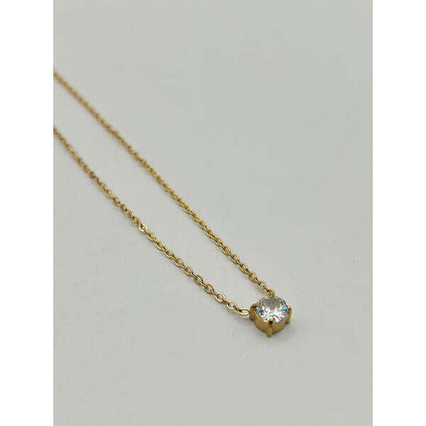 SVNX small crystal necklace in gold 42cm, UK version