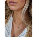 SVNX small crystal necklace in gold 42cm, UK version