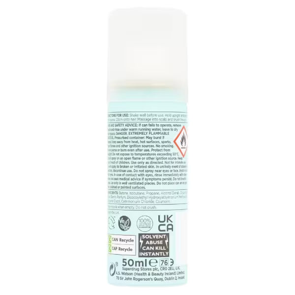 Superdrug Dry Shampoo Coconut 50ml - British product