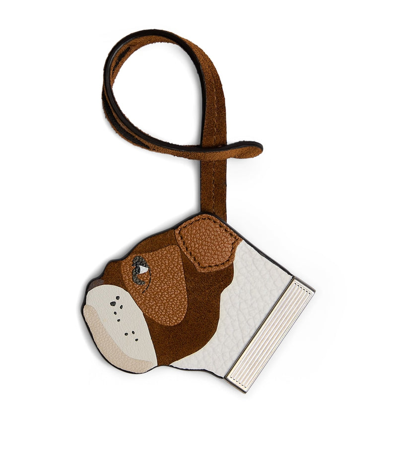 Dunhill leather bulldog charm (British brand)