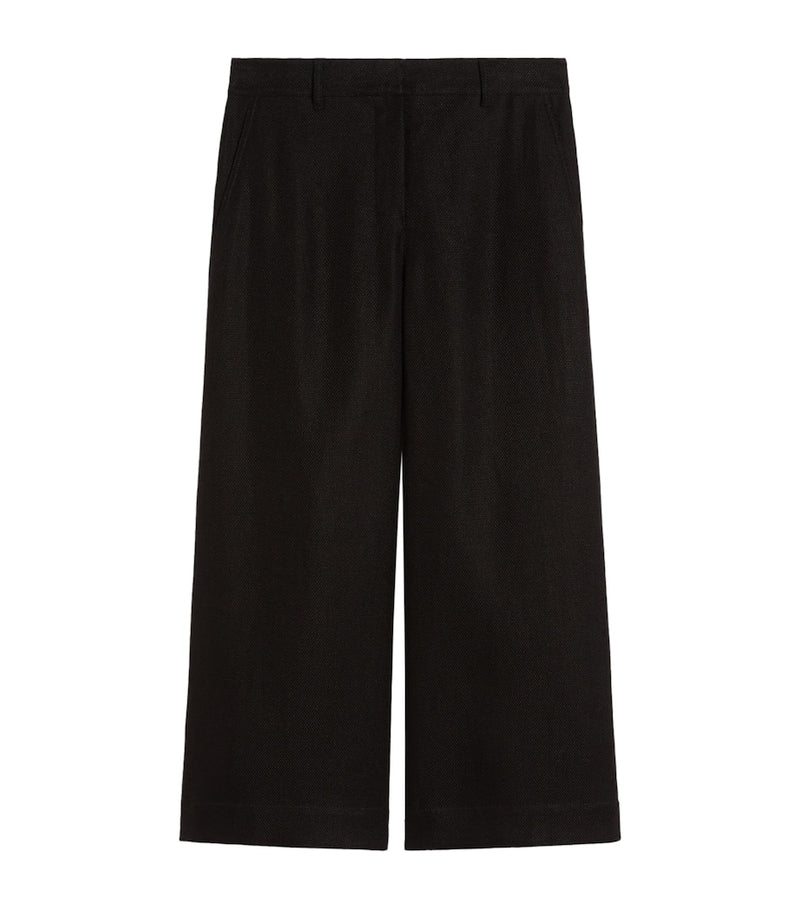 Max Mara Linen-Blend Abissi Culotte Trousers, imported from the UK