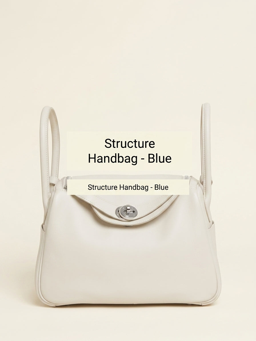 Hermès Lindy 26 leather grab bag blue (British brand)
