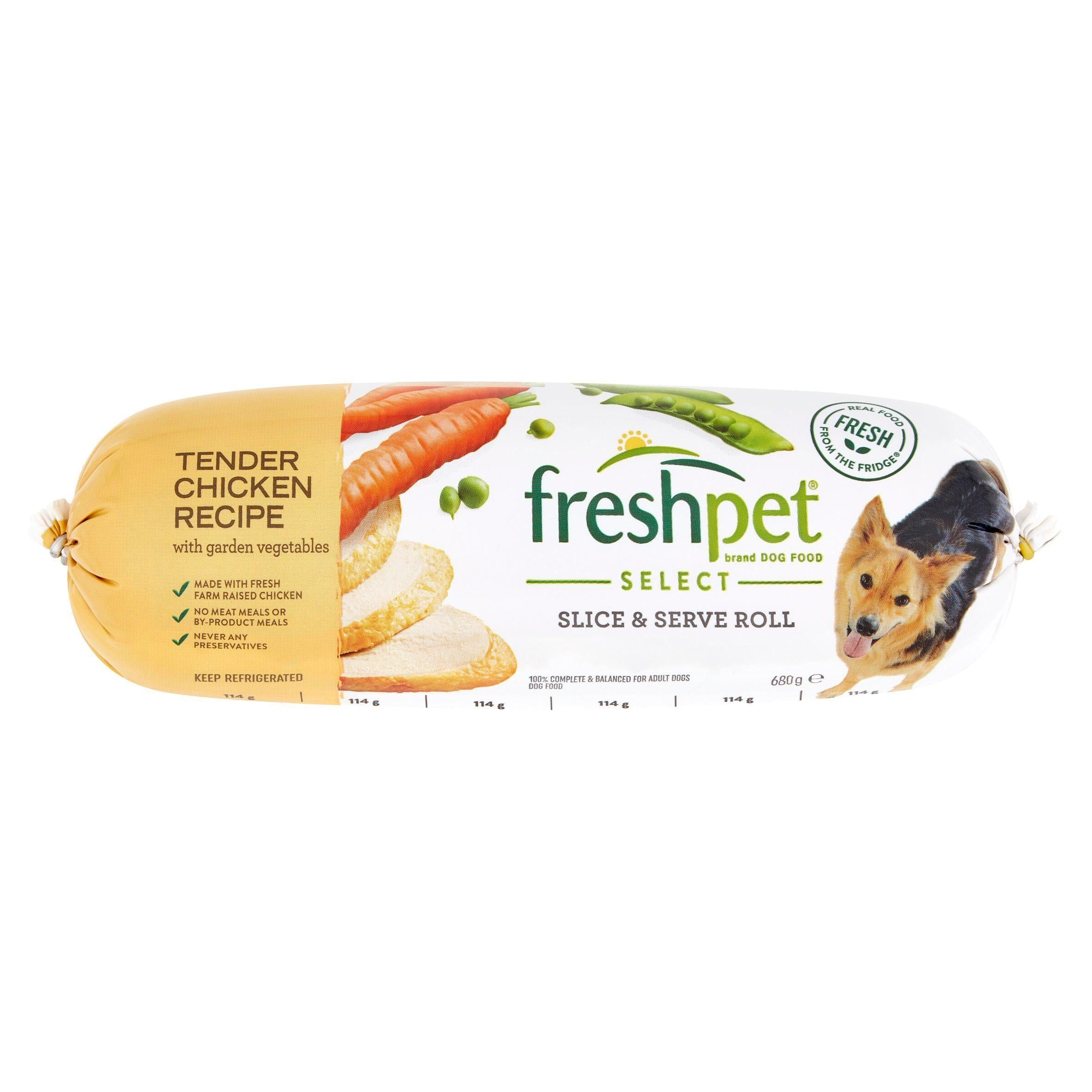 Freshpet Select Tender Chicken Recipe with Garden Vegetables Dog Food 680g GOODS Sainsburys   