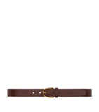 Saint Laurent leather belt with gold buckle 3cm, UK version