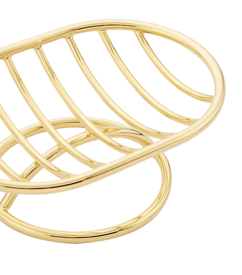 Zodiac Cylinder Gold-Plated Soap Dish (British brand)