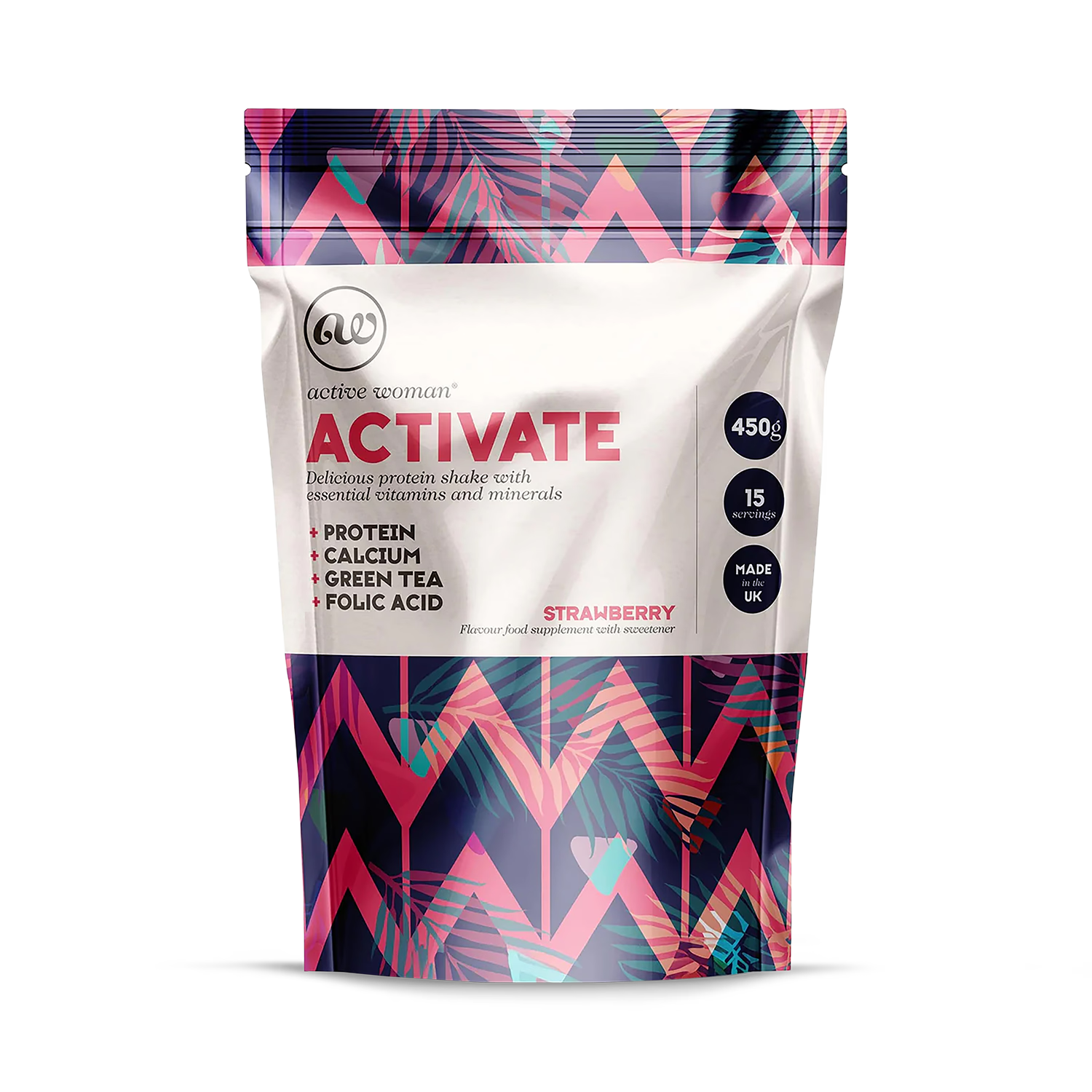 Active Woman Activate protein powder strawberry 450g, imported from the UK