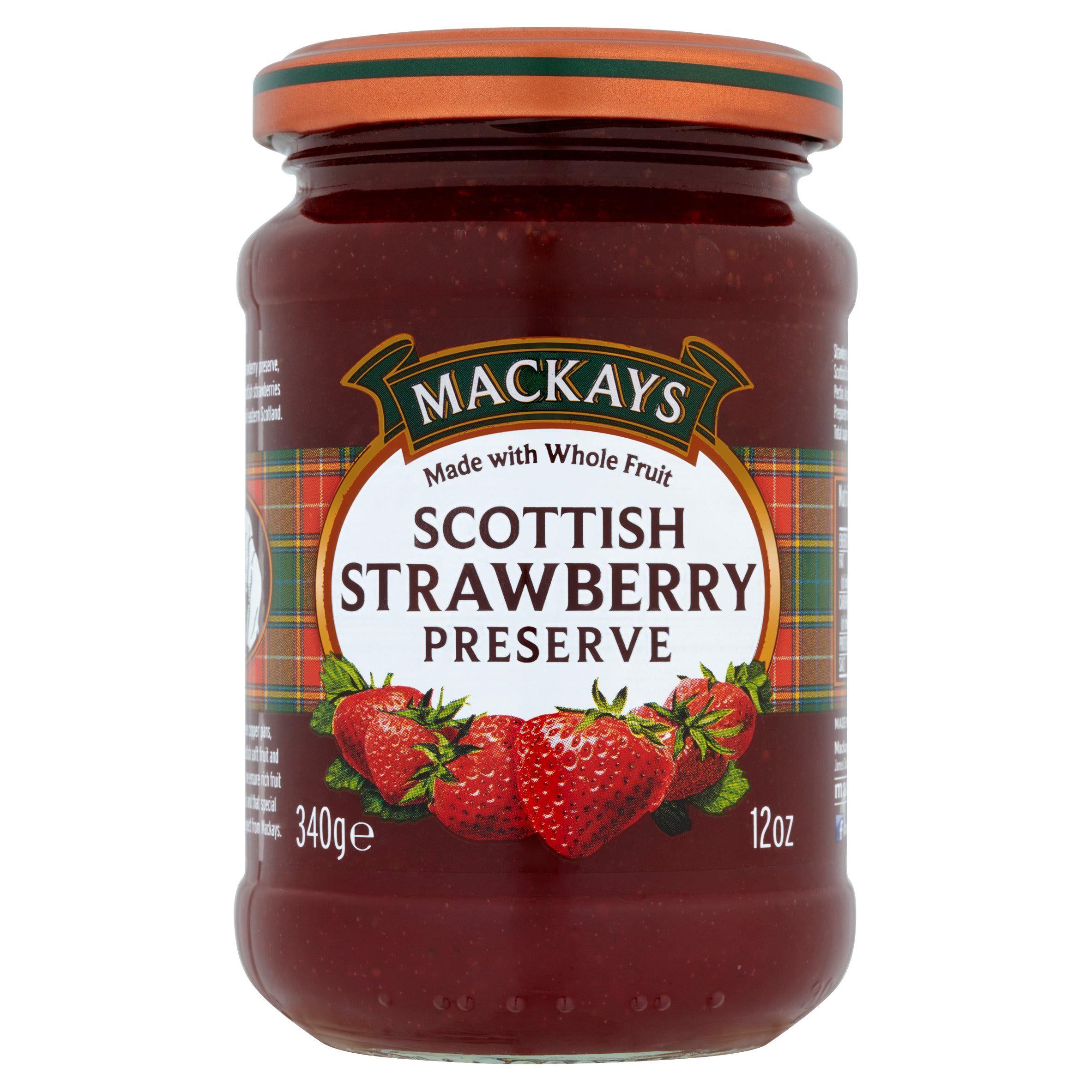 Mackays Scottish Strawberry Preserve 340g Jams & conserves Sainsburys   