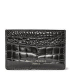 Aspinal of London croc-embossed slim card holder, imported from the UK