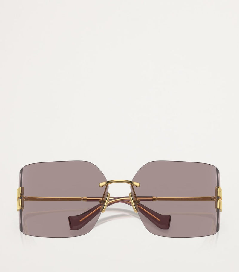 Miu Miu gold brown metal frame sunglasses MU 54YS, imported from the UK