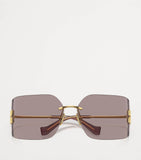 Miu Miu gold brown metal frame sunglasses MU 54YS, imported from the UK