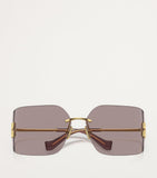 Miu Miu gold brown metal frame sunglasses MU 54YS, imported from the UK