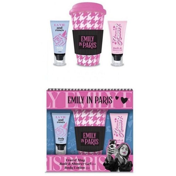 Emily in Paris Who Moi travel set with shower gel and body lotion 65ml, imported from the UK