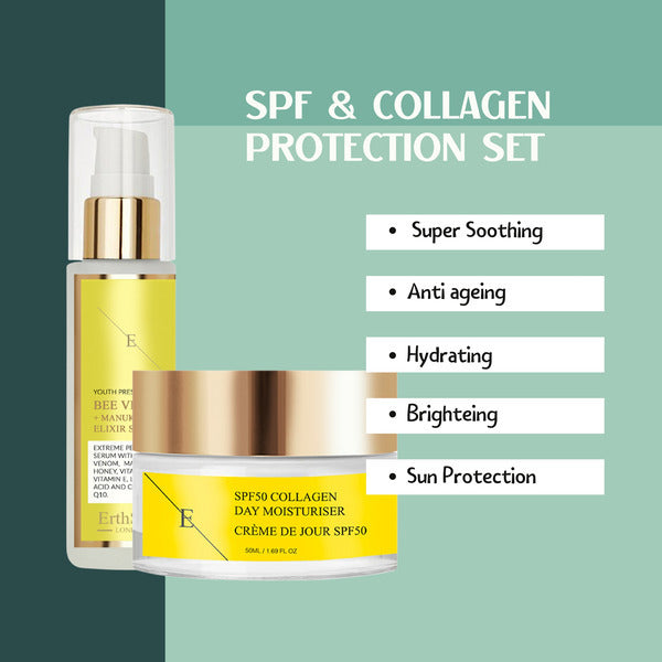 ErthSkin bee venom serum and collagen day cream bundle (British brand)