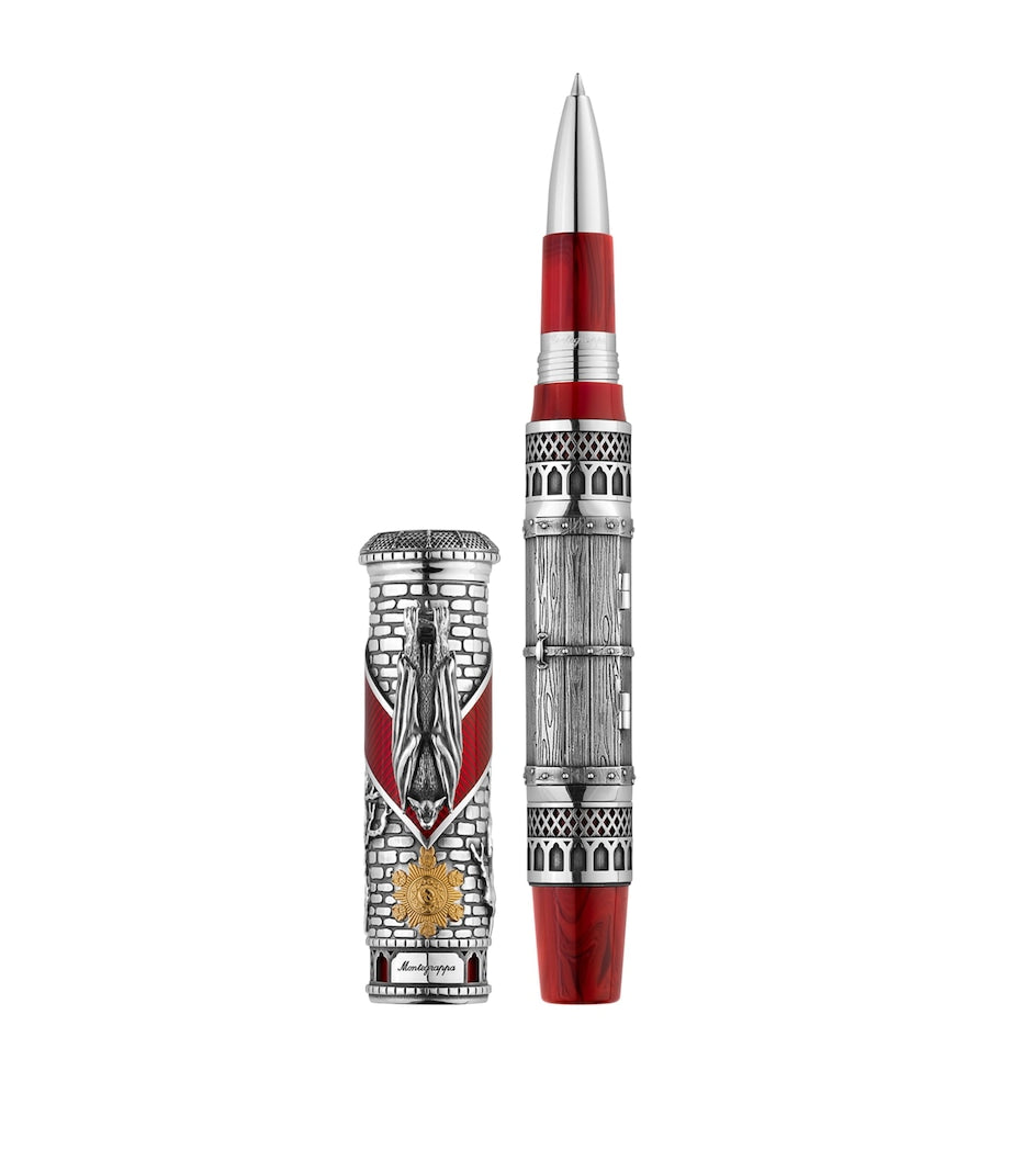 Montegrappa Sterling Silver Dracula rollerball pen, imported from the UK