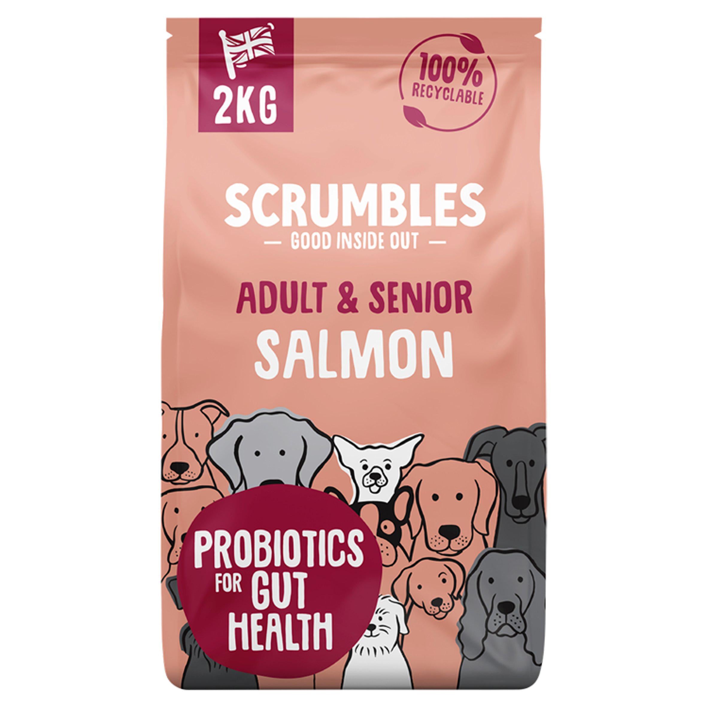 Scrumbles Salmon Adult & Senior Dry Dog Food 2kg GOODS Sainsburys   