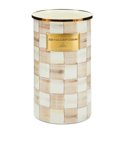 Harrods MacKenzie-Childs Mocha Check Utensil Holder- Buy online at McGrocer