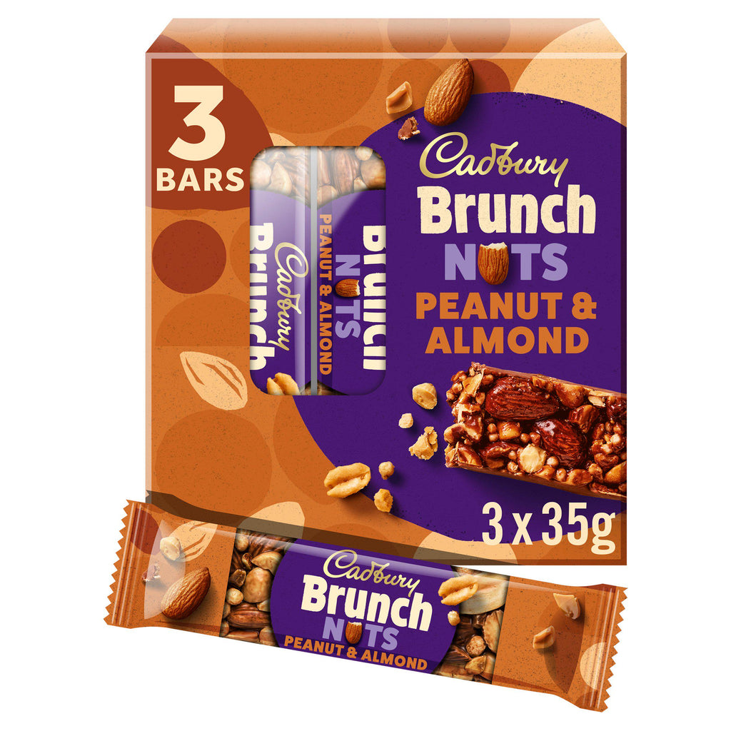 Cadbury Brunch Nuts Peanut & Almond Bars 3x35g