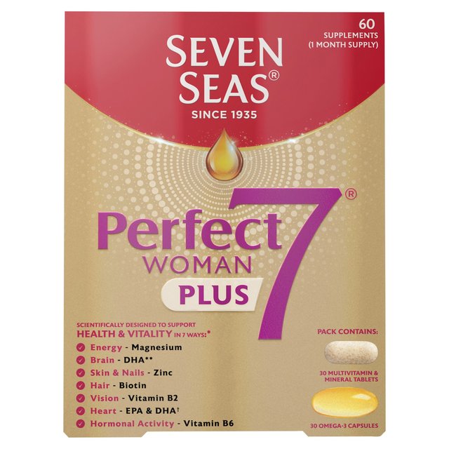 Seven Seas Perfect7 Woman Plus Multivitamins & Omega-3 30 Day Duo Pack   30 per pack