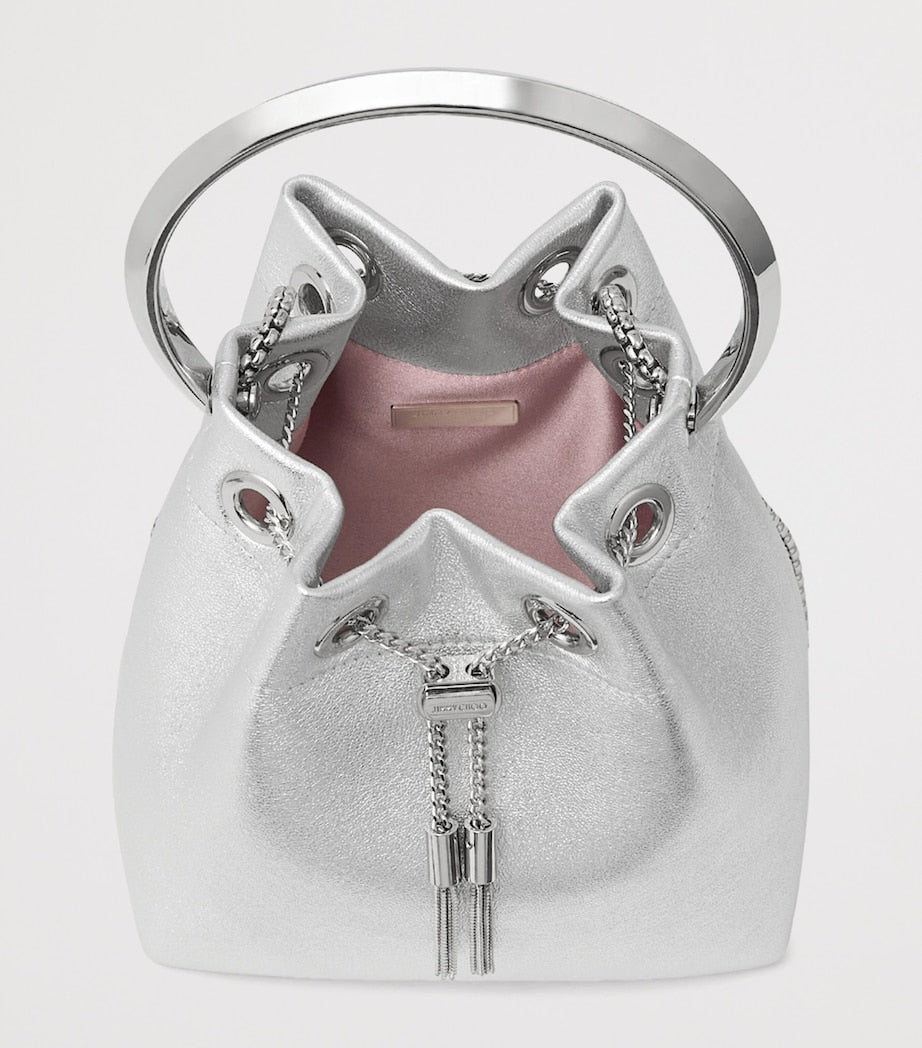Jimmy Choo metallic Bon Bon top-handle bag (British brand)