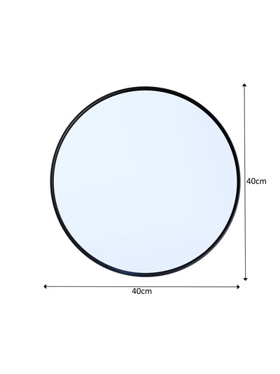 Next Showerdrape Black Portobello Round Metal Framed Bathroom Mirror 40cm Diameter- Buy online at McGrocer
