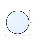 Showerdrape Black Portobello round metal framed bathroom mirror 40cm diameter (British brand)