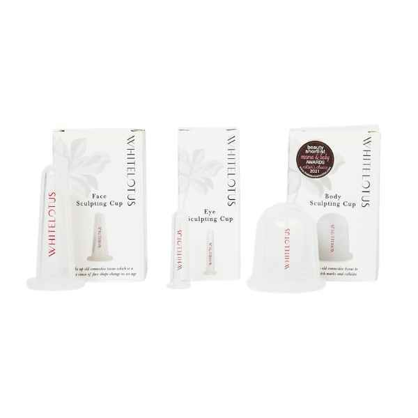 White Lotus sculpting cupping set 3 piece kit (British brand)