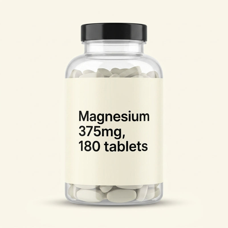 Holland & Barrett magnesium supplement 375mg 180 tablets, UK version
