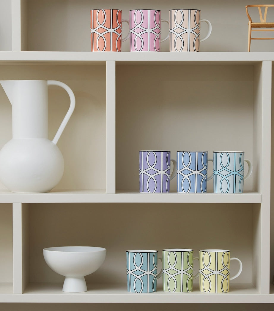O.W.London Loop Mugs fine bone china set, imported from the UK