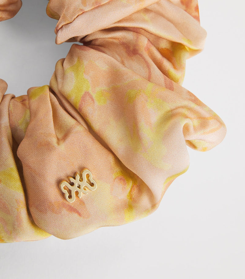 Sandro Paris floral scrunchie pastel hues EcoVero viscose (British brand)