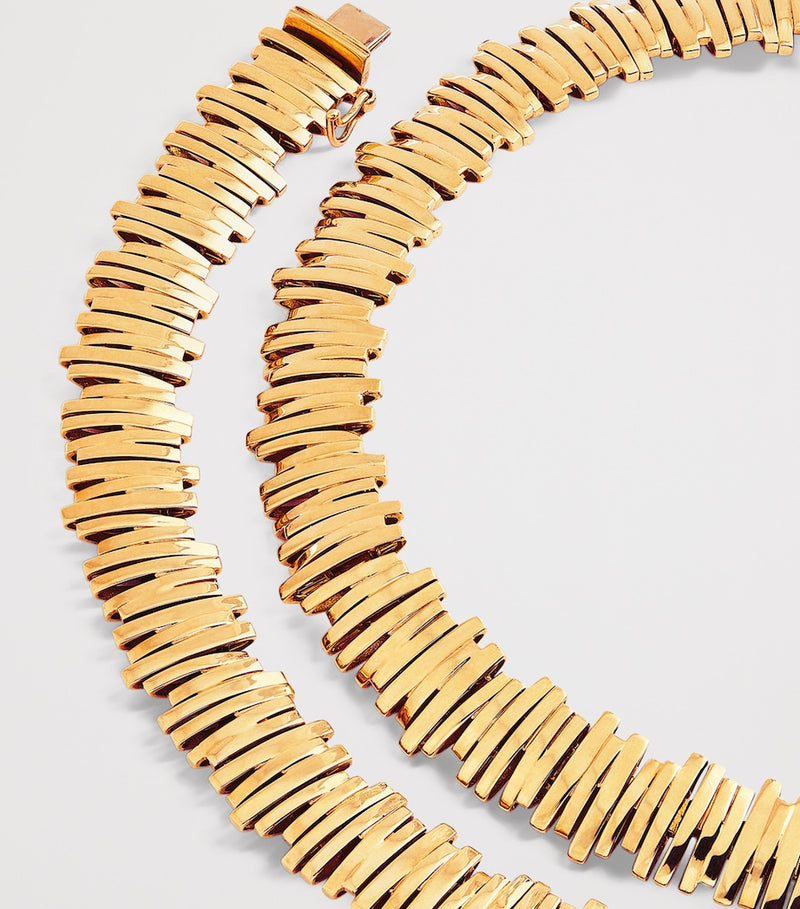 Suzanne Kalan golden tennis necklace 18kt yellow gold, imported from the UK