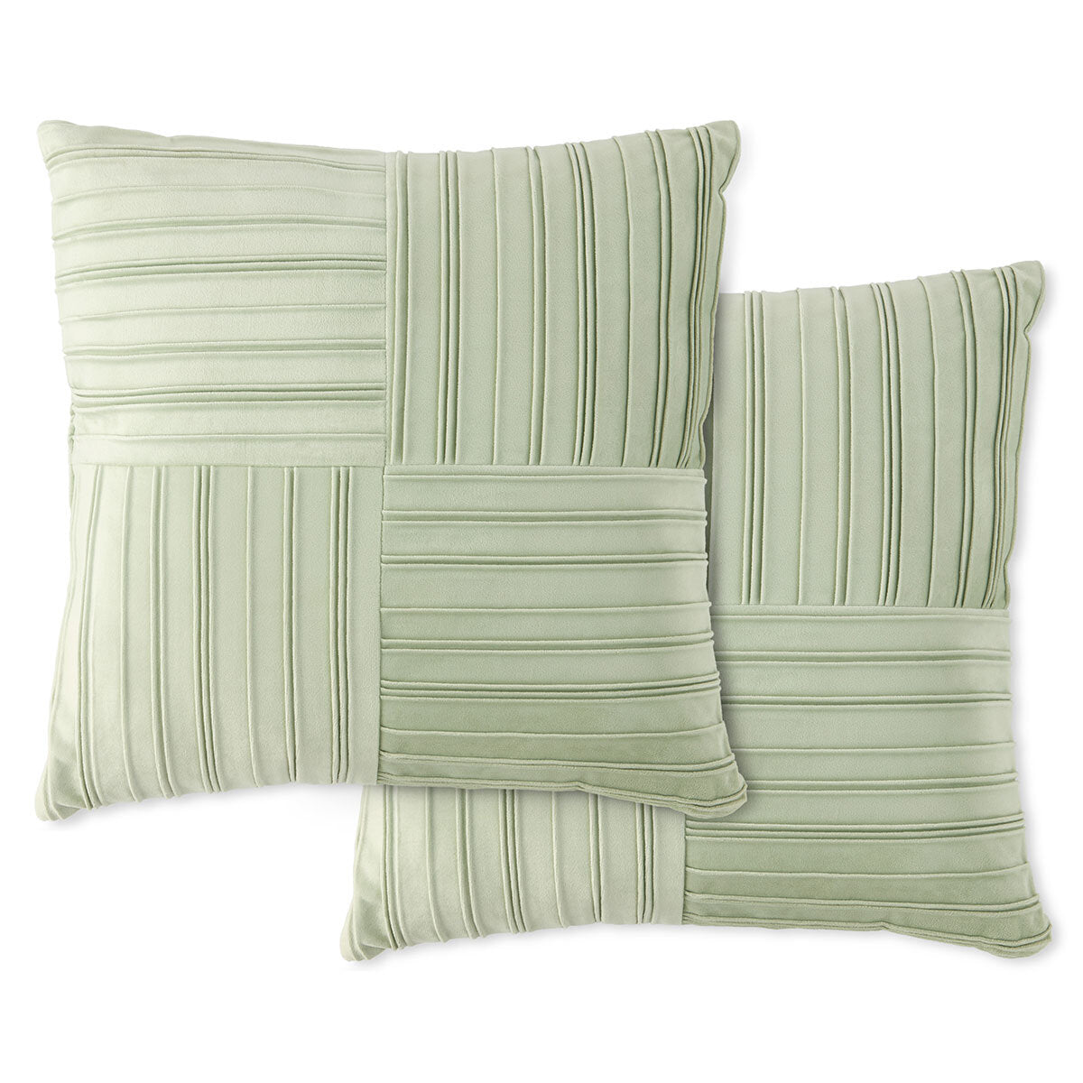 Velvet Pleated Cushion 2 Pack, 50 x 50 cm GOODS Costco UK