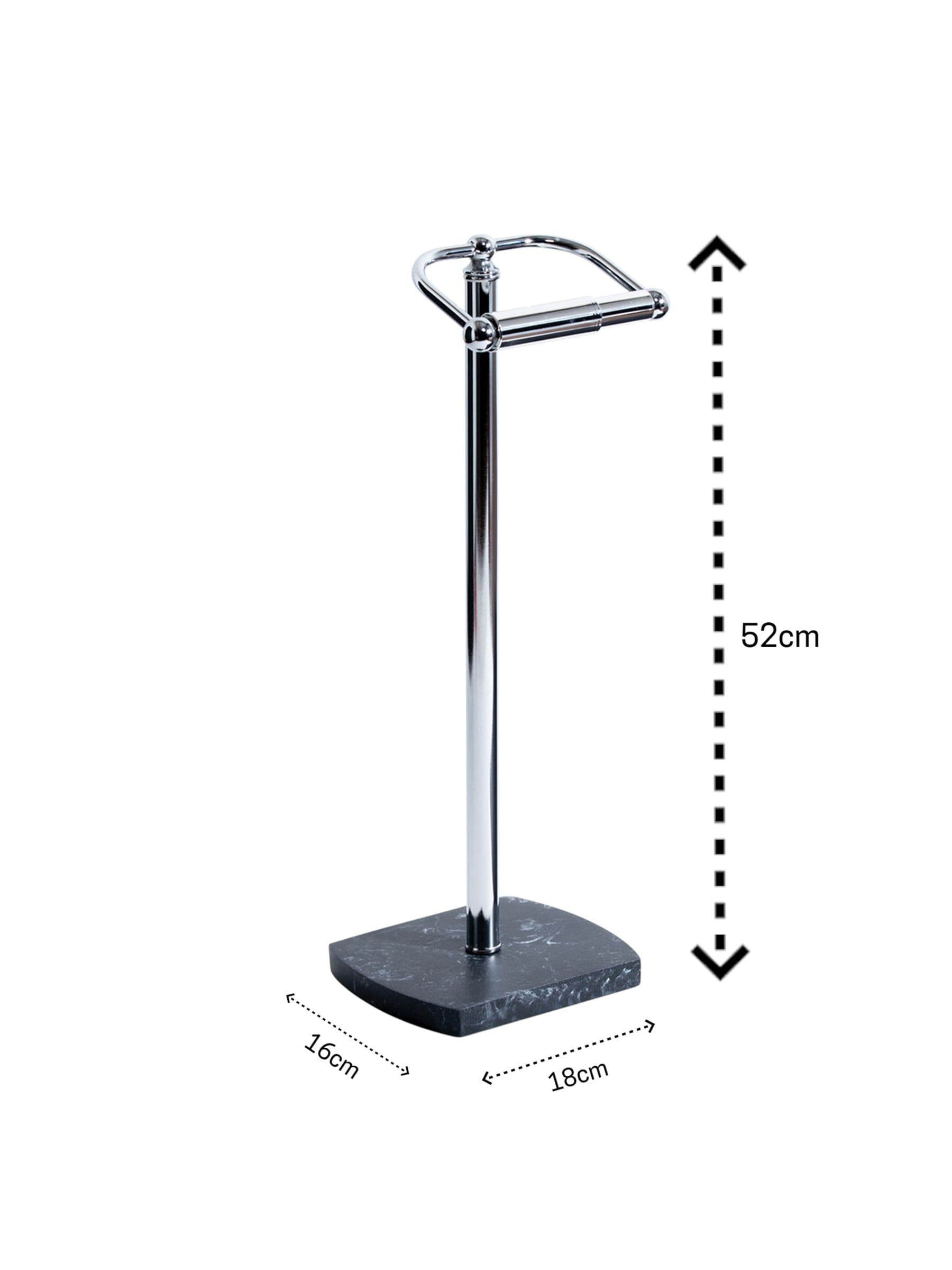 Showerdrape Grey Octavia toilet roll holder 52cm (British brand)