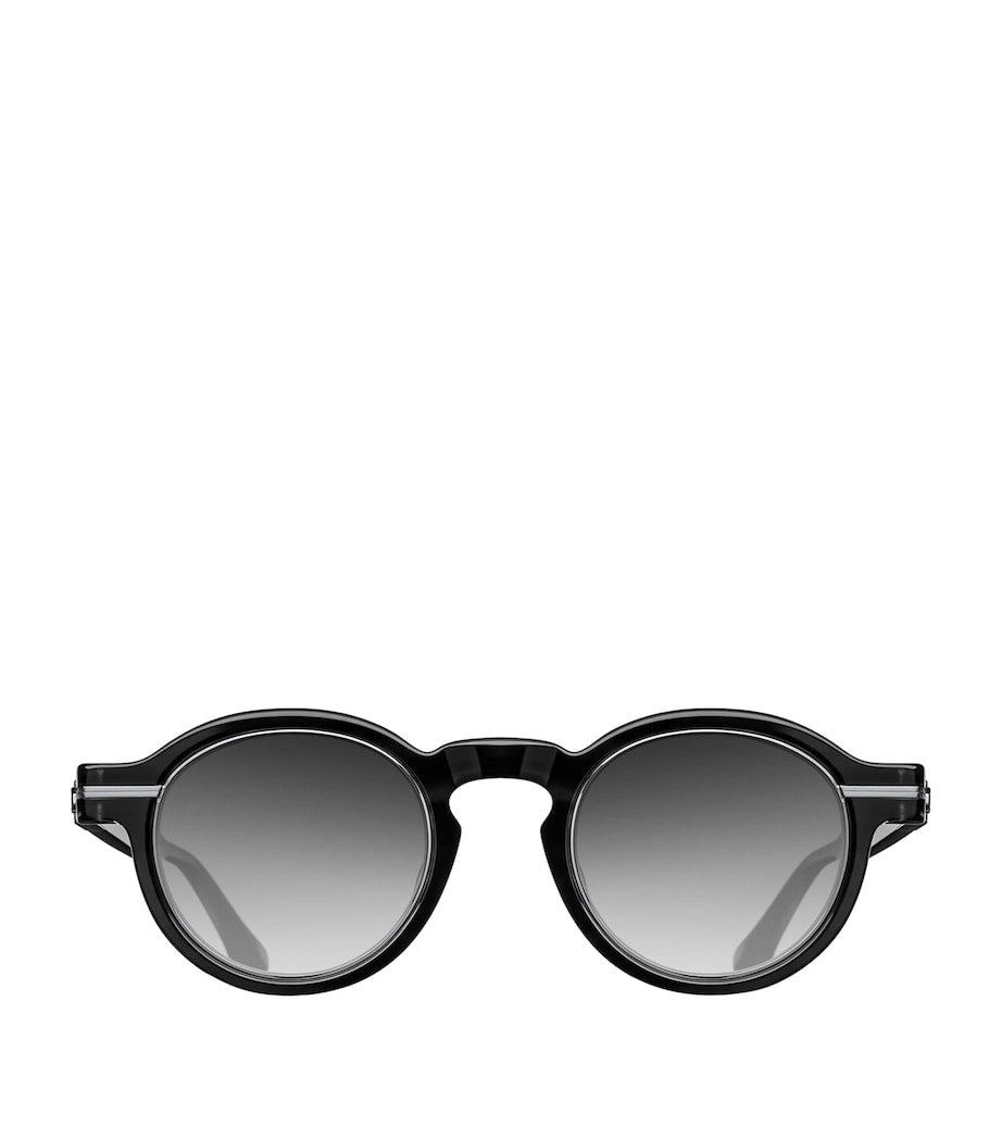 Matsuda thick-frame round sunglasses (British brand)