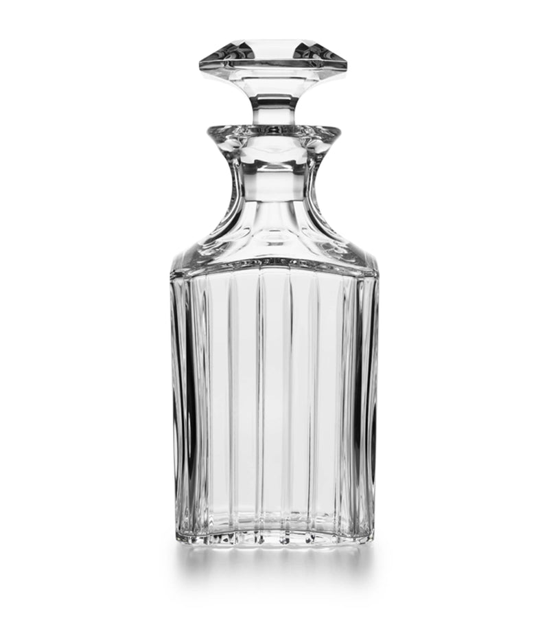 Baccarat square whiskey decanter in clear crystal 900ml - British product
