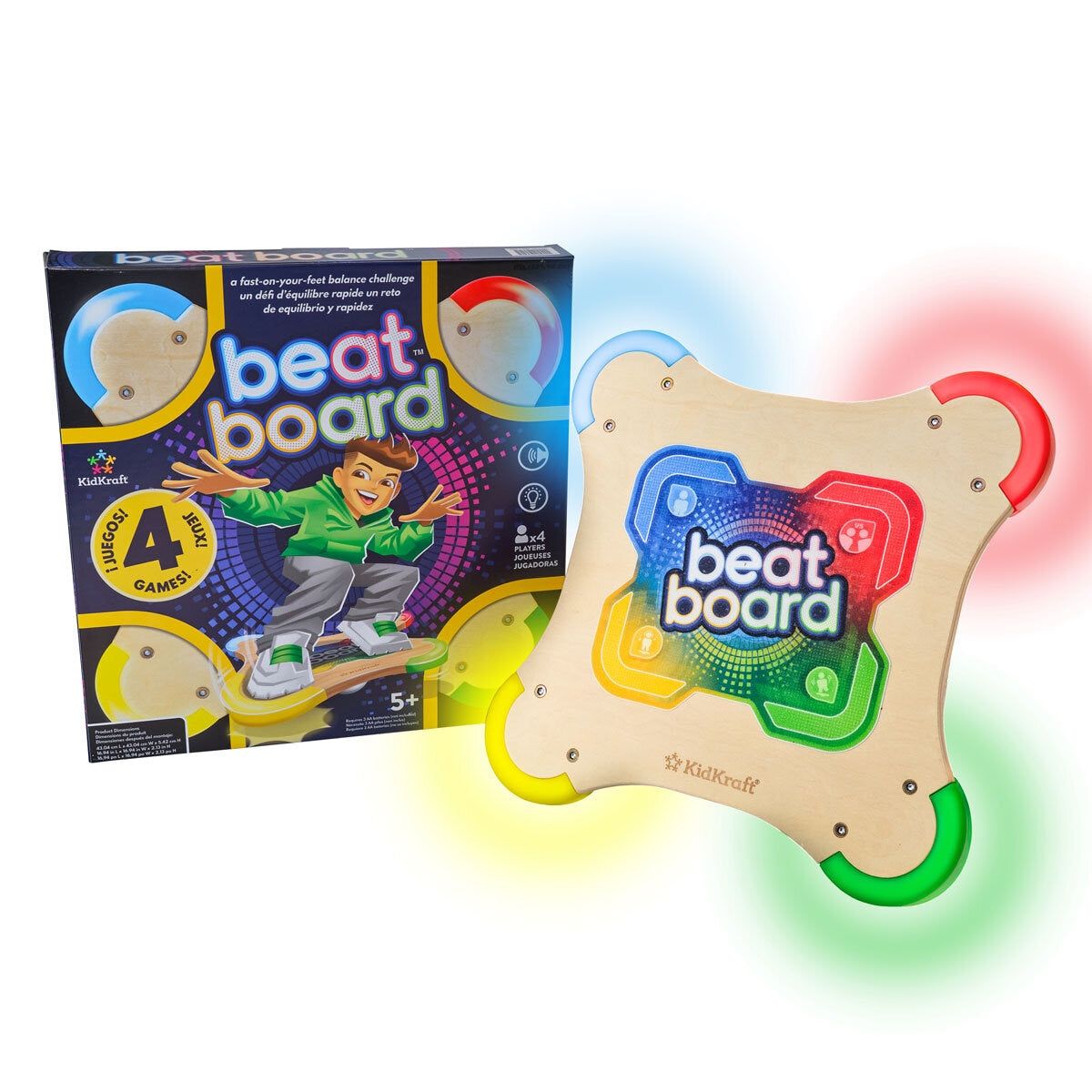 KidKraft Beat Board™ Wooden Stand-On Balance Game with 4 Modes, Lights and Sounds (5+ Years) GOODS Costco UK