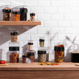 Bodum food storage jars set of 12 assorted sizes, imported from the UK