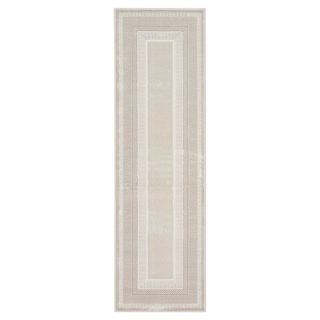 Glitz Ivory Border Runner, 69 x 229 cm