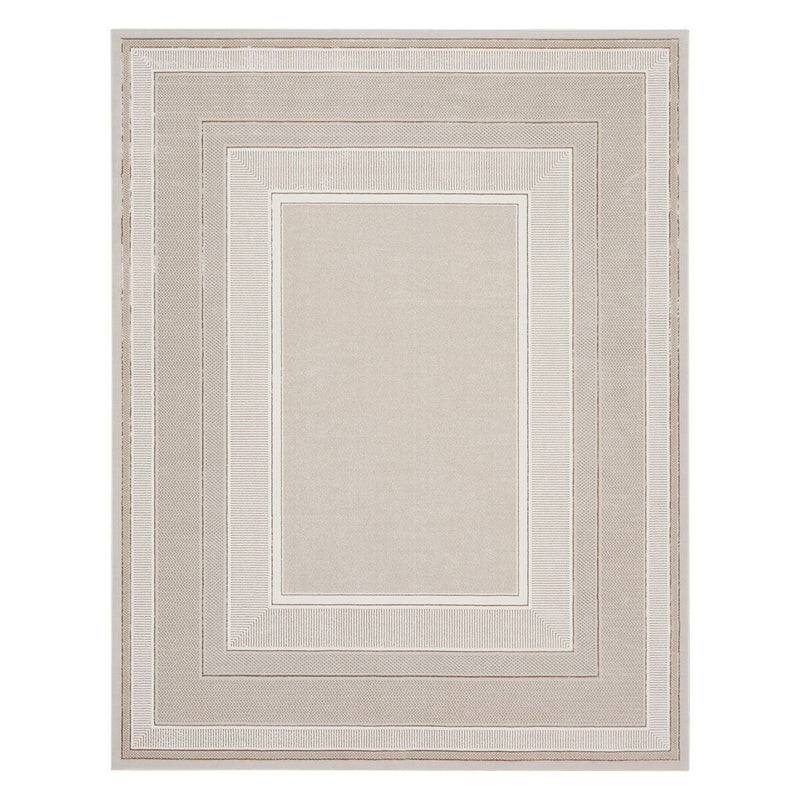 Nourison Glitz Ivory Border Area Rug Multiple Sizes, UK version