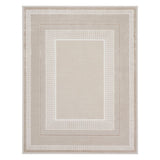Nourison Glitz Ivory Border Area Rug Multiple Sizes, UK version