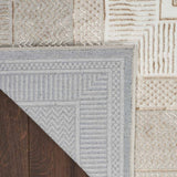 Nourison Glitz Ivory Border Area Rug Multiple Sizes, UK version