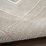 Nourison Glitz Ivory Border Area Rug Multiple Sizes, UK version