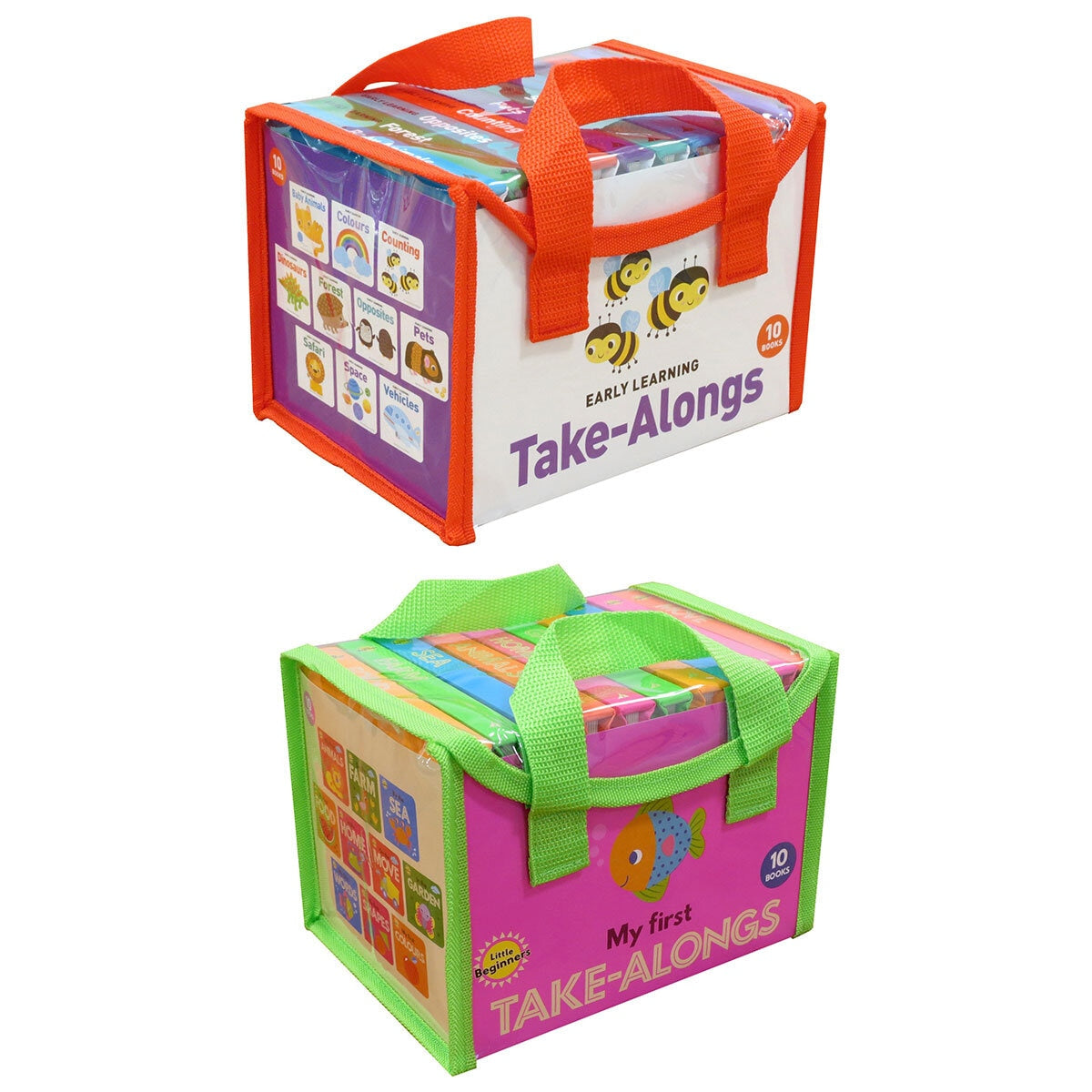 Carry Along board books set of 10 in carry bag (British brand)