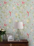 Papier peint Laura Ashley Duck Egg Summer Palace 10m (marque britannique)