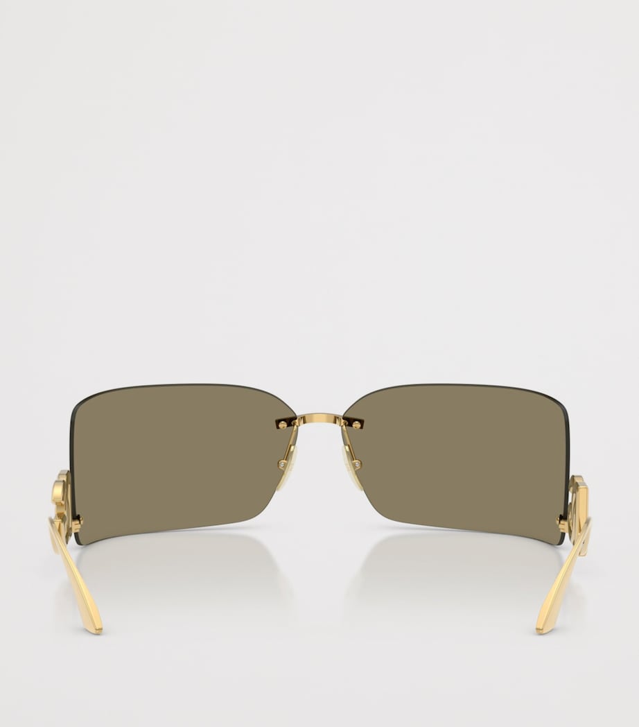 Dolce&Gabbana metal gold-tone mirrored sunglasses, imported from the UK