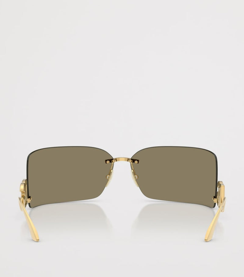 Dolce&Gabbana metal gold-tone mirrored sunglasses, imported from the UK