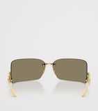 Dolce&Gabbana metal gold-tone mirrored sunglasses, imported from the UK