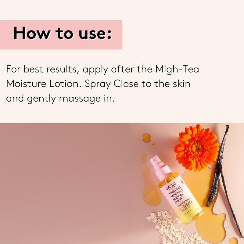 Delhicious Migh-Tea moisture barrier repair body oil (British brand)