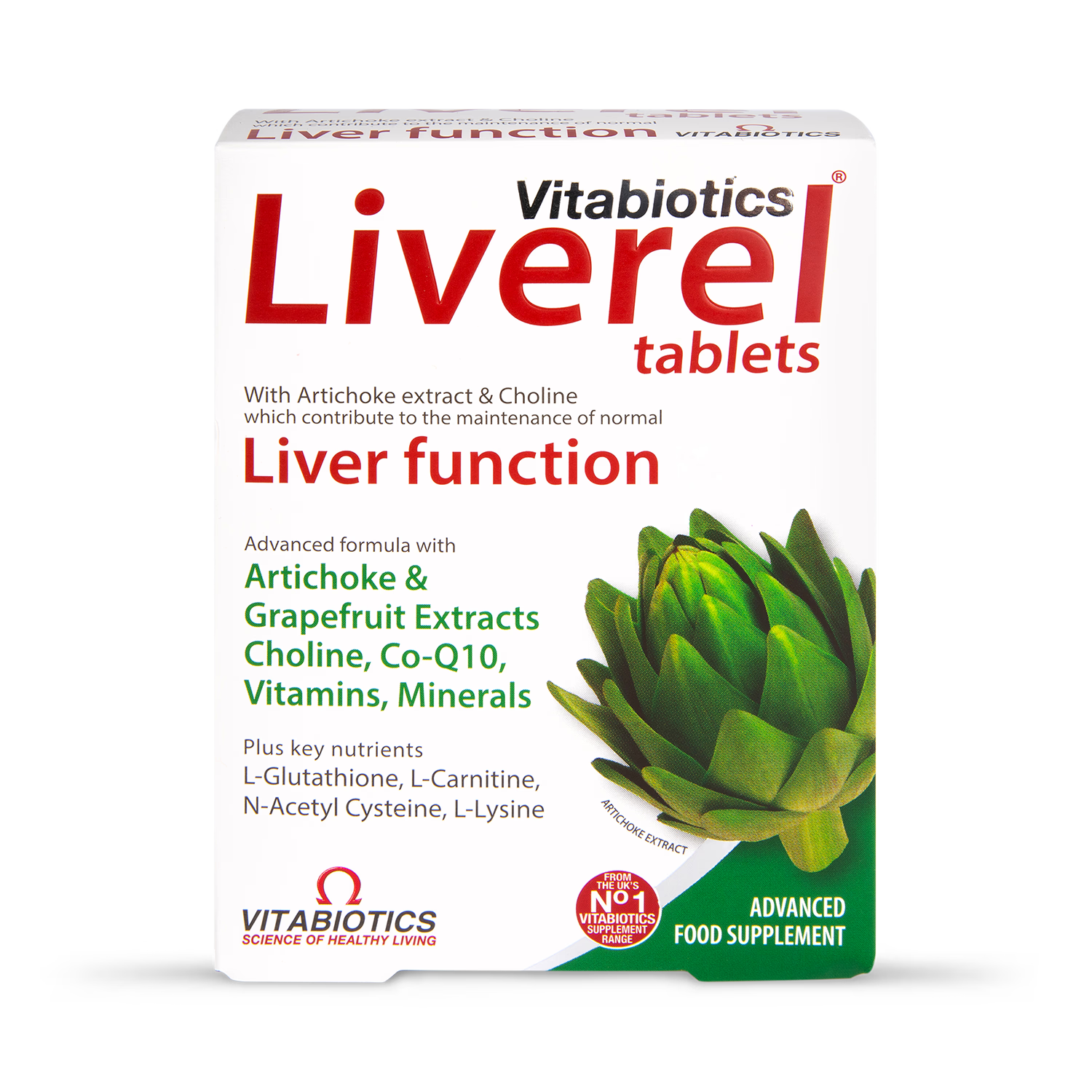 Vitabiotics Liverel Liver Support 60 Tablets (British brand)